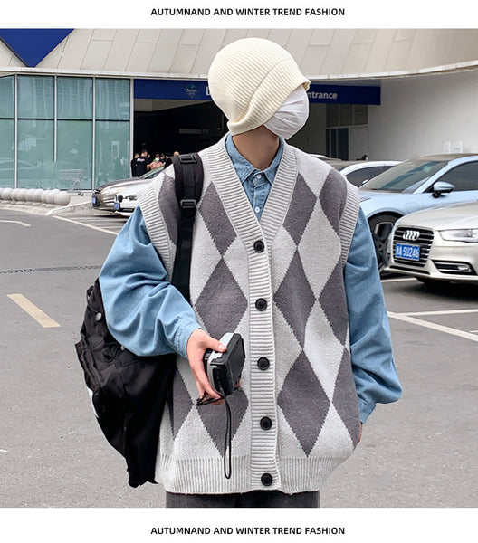 Autumn And Winter | Leisure Men's V-neck Sweater | Woolen Vest