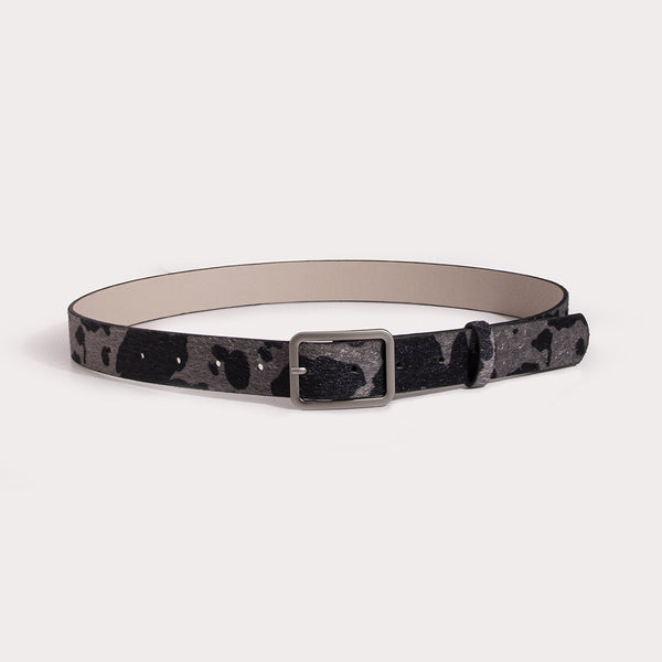 Black And White Cows Pattern Belt