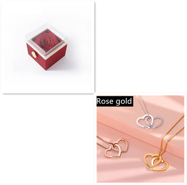 Personalized Love Heart Pendant Necklace Women Customized Name Engraving Necklace