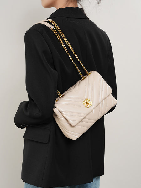 Women's Cowhide Diamond Chain | Square Shoulder bag