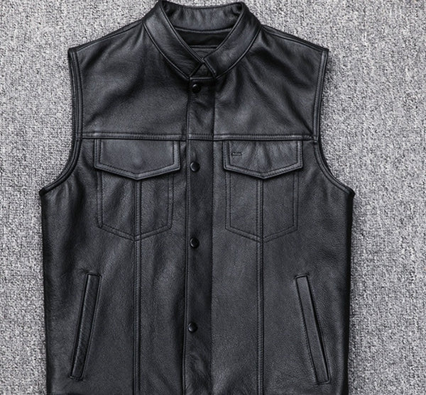 Casual Leather Waistcoat