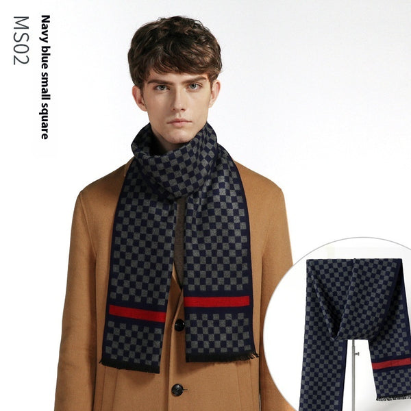 Simple Plaid Warm Keeping | Artificial Cashmere Scarf