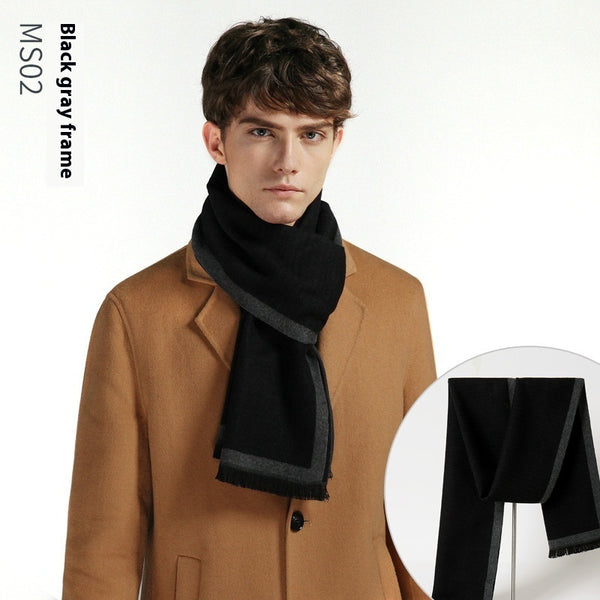 Simple Plaid Warm Keeping | Artificial Cashmere Scarf
