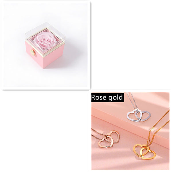 Personalized Love Heart Pendant Necklace Women Customized Name Engraving Necklace