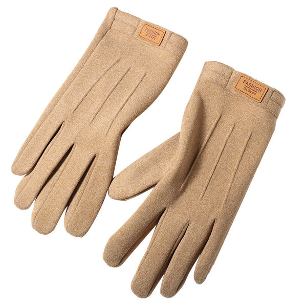 Men's Gloves | Winter Fleece-lined Warm | Wind-proof Touch Screen Cycling