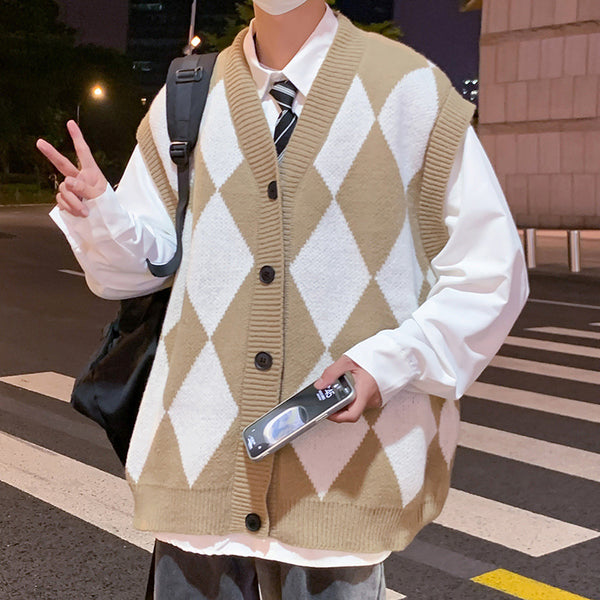 Autumn And Winter | Leisure Men's V-neck Sweater | Woolen Vest