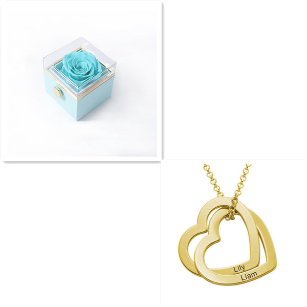 Personalized Love Heart Pendant Necklace Women Customized Name Engraving Necklace