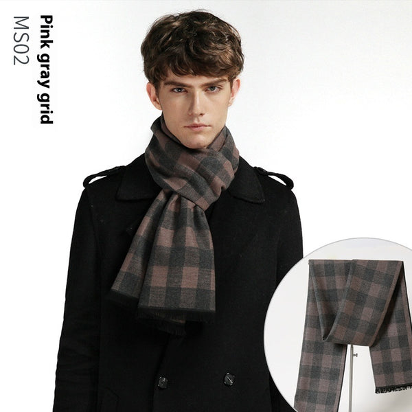 Simple Plaid Warm Keeping | Artificial Cashmere Scarf