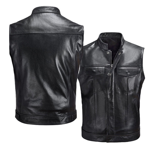 Casual Leather Waistcoat