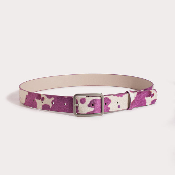 Black And White Cows Pattern Belt