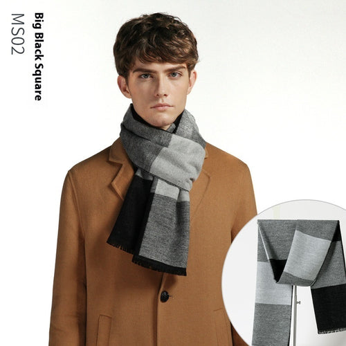 Simple Plaid Warm Keeping | Artificial Cashmere Scarf
