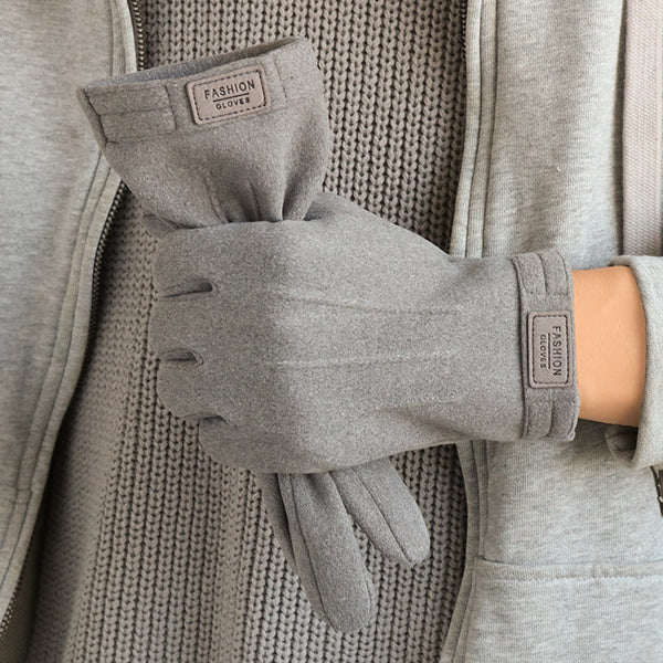 Men's Gloves | Winter Fleece-lined Warm | Wind-proof Touch Screen Cycling