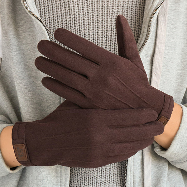 Men's Gloves | Winter Fleece-lined Warm | Wind-proof Touch Screen Cycling