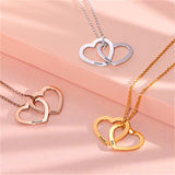 Personalized Love Heart Pendant Necklace Women Customized Name Engraving Necklace
