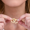 Personalized Love Heart Pendant Necklace Women Customized Name Engraving Necklace