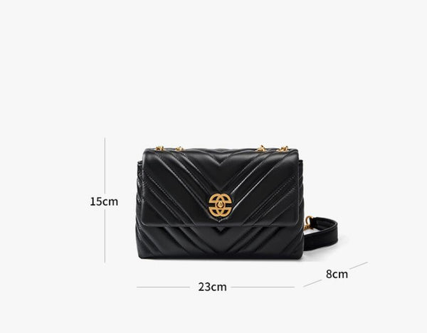 Women's Cowhide Diamond Chain | Square Shoulder bag