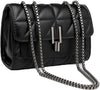 Crossbody Bags for Women Black PU Leather Shoulder Bag