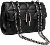 Crossbody Bags for Women Black PU Leather Shoulder Bag
