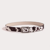 Black And White Cows Pattern Belt