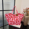 Leopard Print Large Capacity | Nylon Canvas Tote Dot Bag