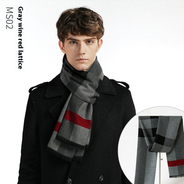 Simple Plaid Warm Keeping | Artificial Cashmere Scarf
