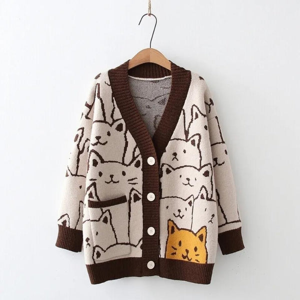 Loose Western Style Long Sleeve | Knitted Cardigan