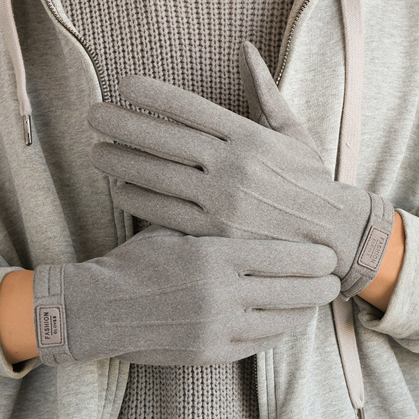 Men's Gloves | Winter Fleece-lined Warm | Wind-proof Touch Screen Cycling
