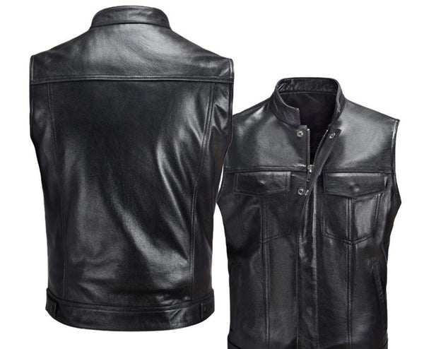 Casual Leather Waistcoat