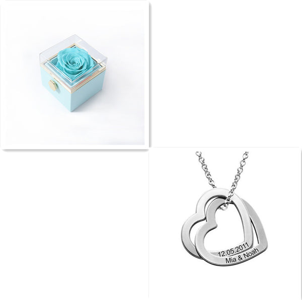 Personalized Love Heart Pendant Necklace Women Customized Name Engraving Necklace