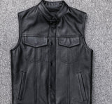 Casual Leather Waistcoat