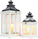 White Wood Decorative Lanterns
