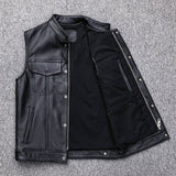 Casual Leather Waistcoat