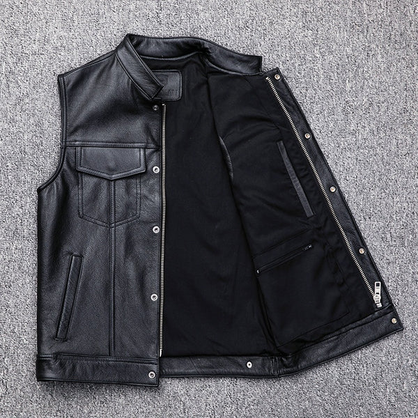 Casual Leather Waistcoat