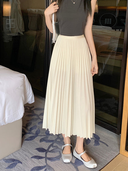 Classic Multicolor | Pleated Skirt | High Waist Slimming