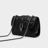 Crossbody Bags for Women Black PU Leather Shoulder Bag