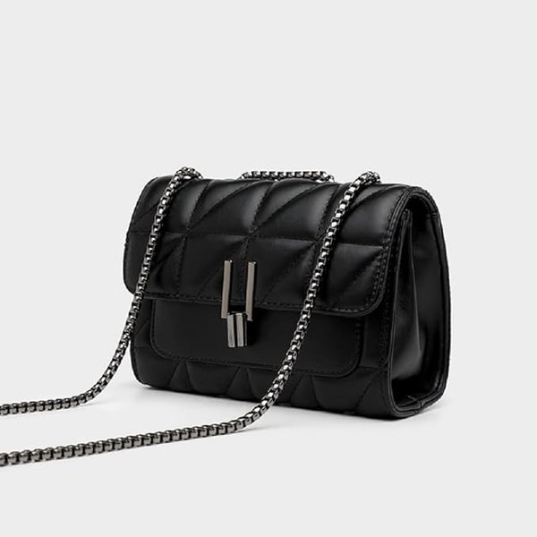 Crossbody Bags for Women Black PU Leather Shoulder Bag