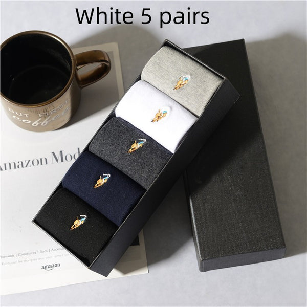 Men's Socks Four Seasons | Pure Cotton Embroidery