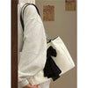 Bow Tote Large Capacity | Canvas Shoulder Bag