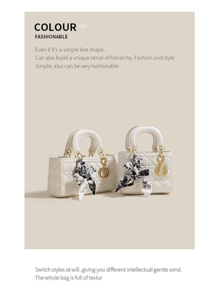Korean-style | Niche Texture Rhombus | Crossbody Tote Bag