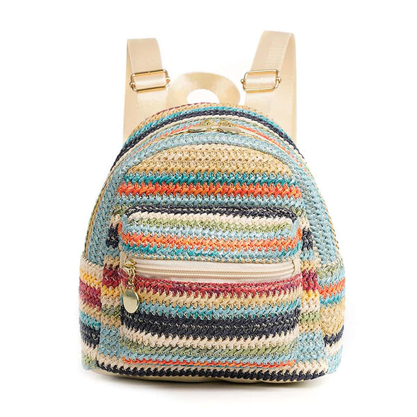 Ethnic Double Layer Zipper | Casual Cool Backpack