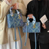 Korean-style | Niche Texture Rhombus | Crossbody Tote Bag