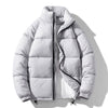 Men's Loose Fitting Solid Standing Collar Fashionable Jacket