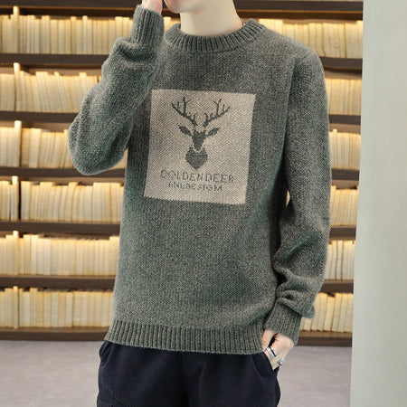 Men's Loose Fitting Solid Standing Collar Fashionable Jacket