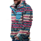 Men's Casual Flannel Fleece Sweatshirt Button Pocket Sweater