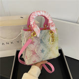 Korean-style | Niche Texture Rhombus | Crossbody Tote Bag
