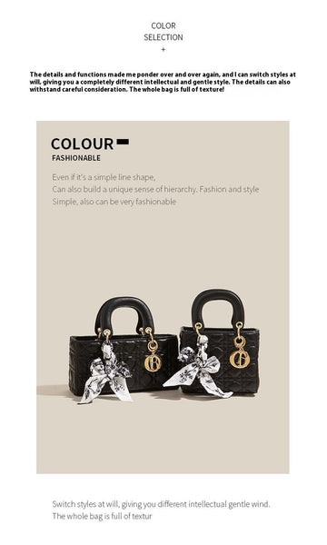 Korean-style | Niche Texture Rhombus | Crossbody Tote Bag