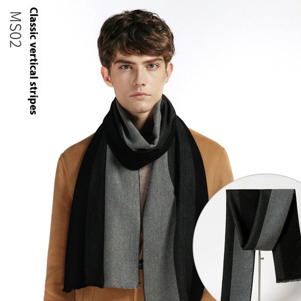 Simple Plaid Warm Keeping | Artificial Cashmere Scarf