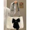 Bow Tote Large Capacity | Canvas Shoulder Bag