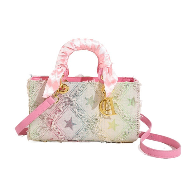 Korean-style | Niche Texture Rhombus | Crossbody Tote Bag