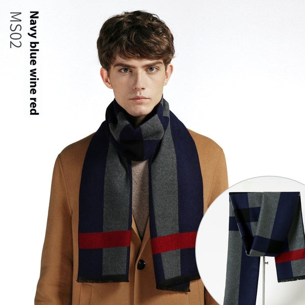 Simple Plaid Warm Keeping | Artificial Cashmere Scarf